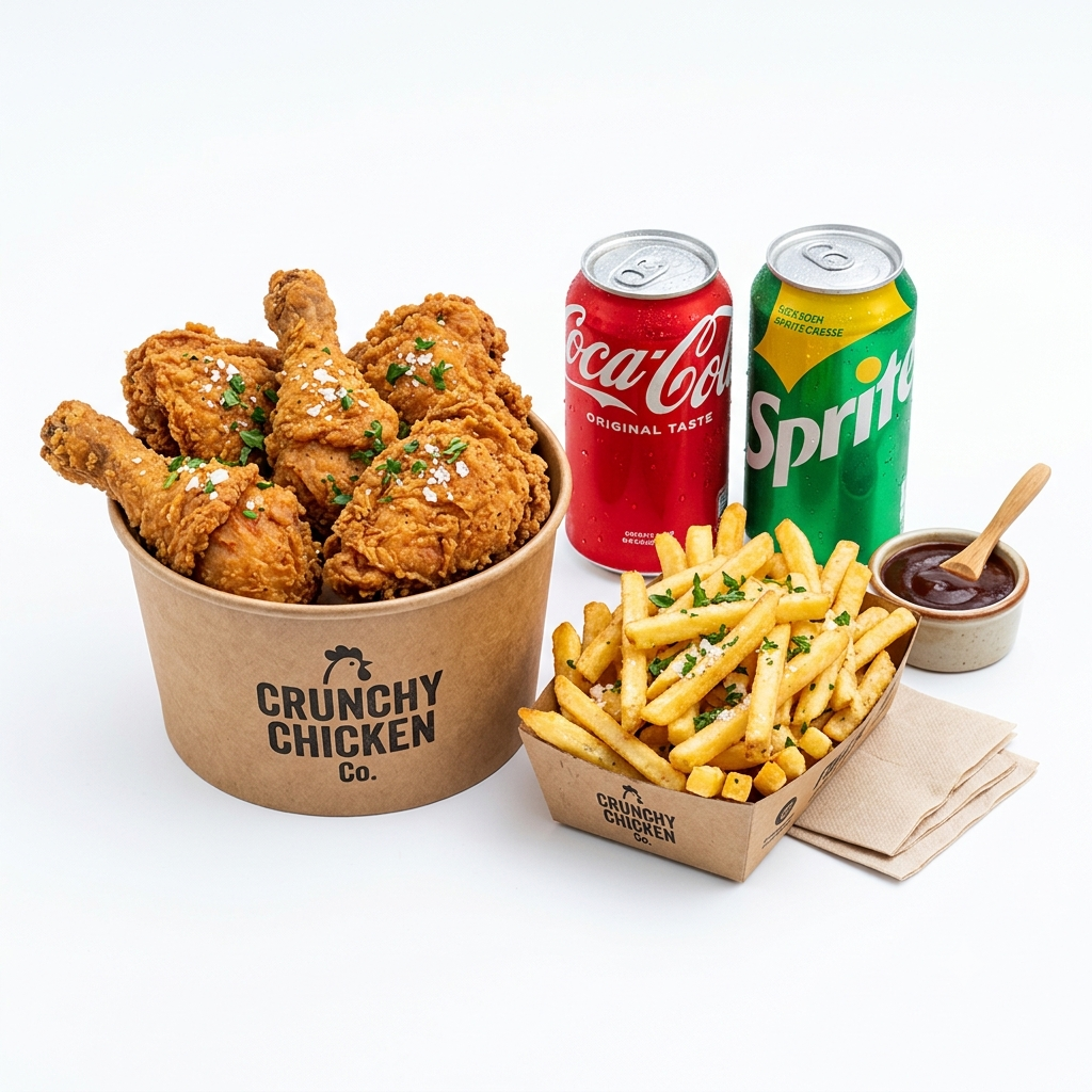 Menú Pollo Frito 6 Ud.