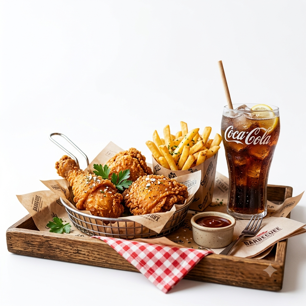 Menú Pollo Frito 3 Ud.