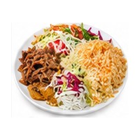 Plato Kebab con Patatas y Arroz